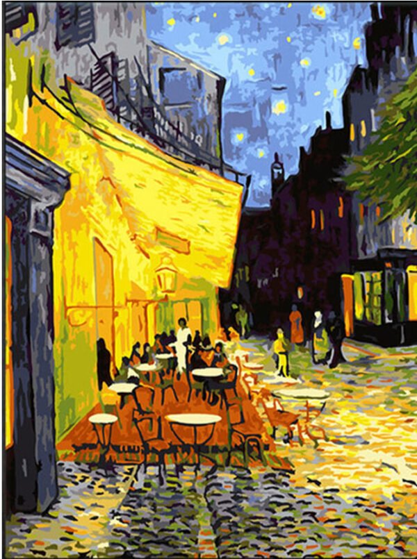DonElton's Paint by numbers kit Van Gogh cafe painting