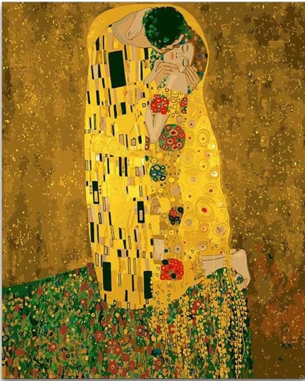 DonElton's Paint by numbers kit Gustav Klmit kiss painting