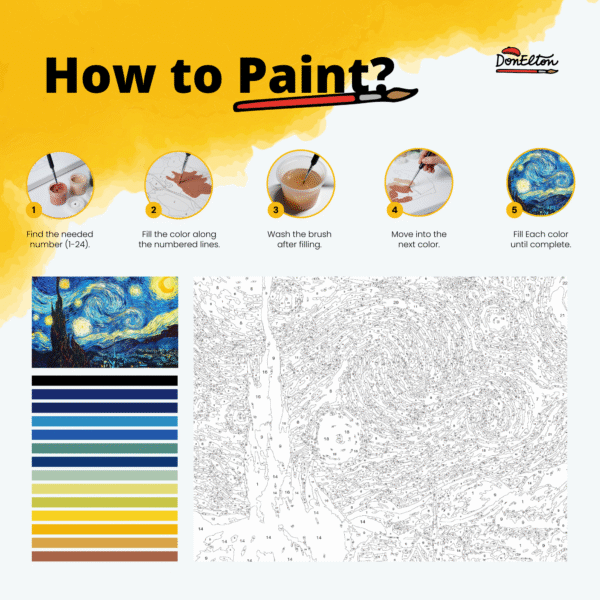 The Starry Night - Vincent van Gogh - Image 3